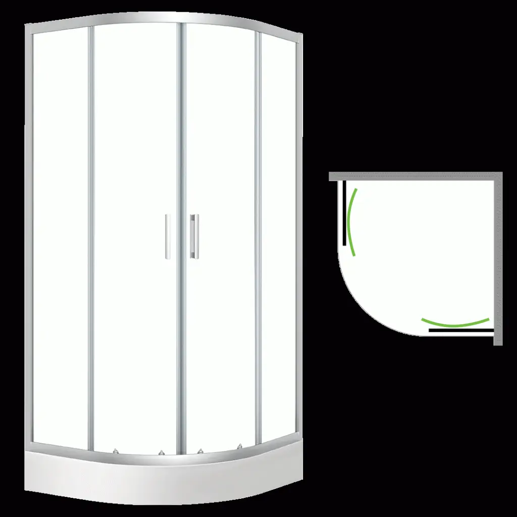 Laveo Desna čtvrtkruhový sprchový kout s vaničkou 90x90 cm JKDD096Z