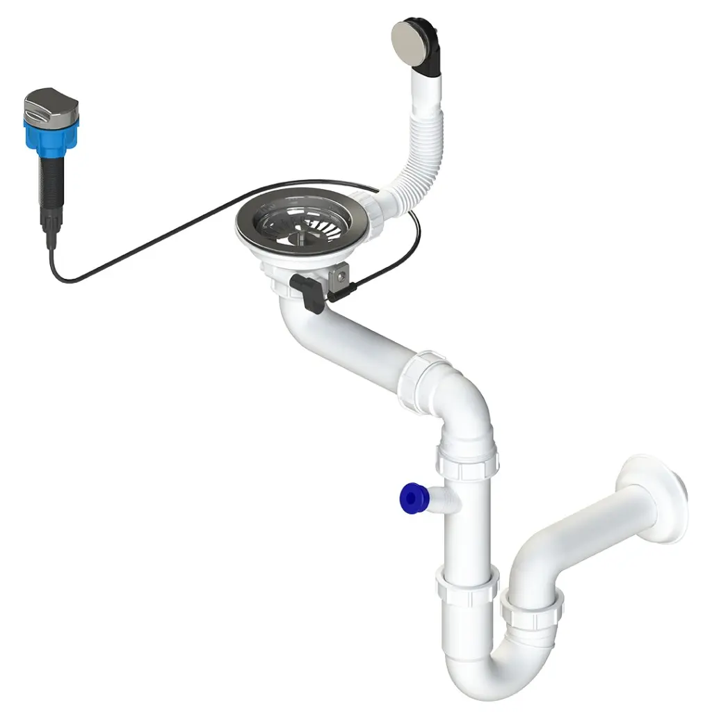 Laveo Sifon Space Saving pro granitové dřezy s 1 komorou - OKS_123T, nerez