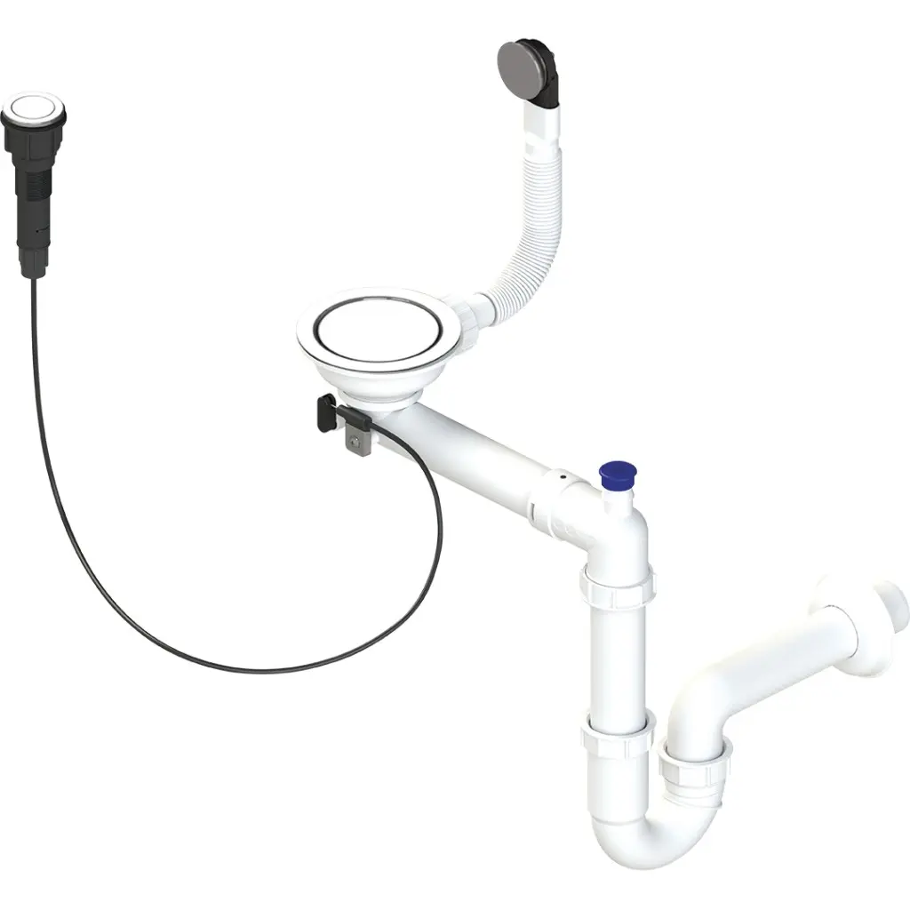 Laveo Sifon Space Saving pro granitové dřezy s 1 komorou - OKS_163T, nerez