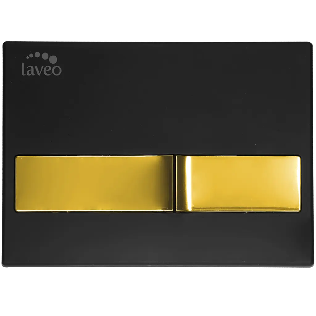Laveo Ovládací tlačítko pro WC podomítkové moduly Beni - VPB_795G, čená/zlatá