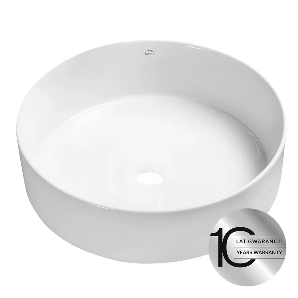 Laveo Umyvadlo na desku Desna ø36 cm - VUD_6236, keramika, bílé