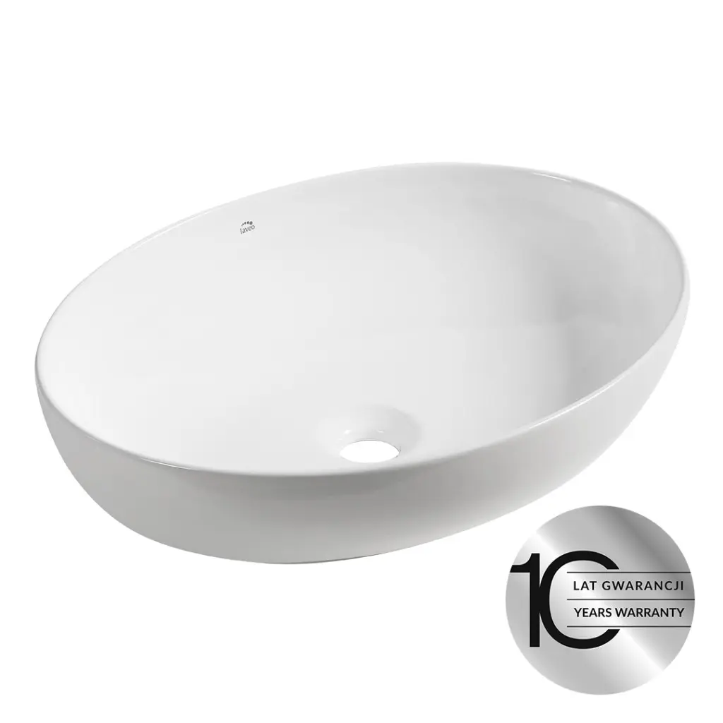 Laveo Umyvadlo na desku Desna 51,5x39,5 cm - VUD_6251, keramika, bílé