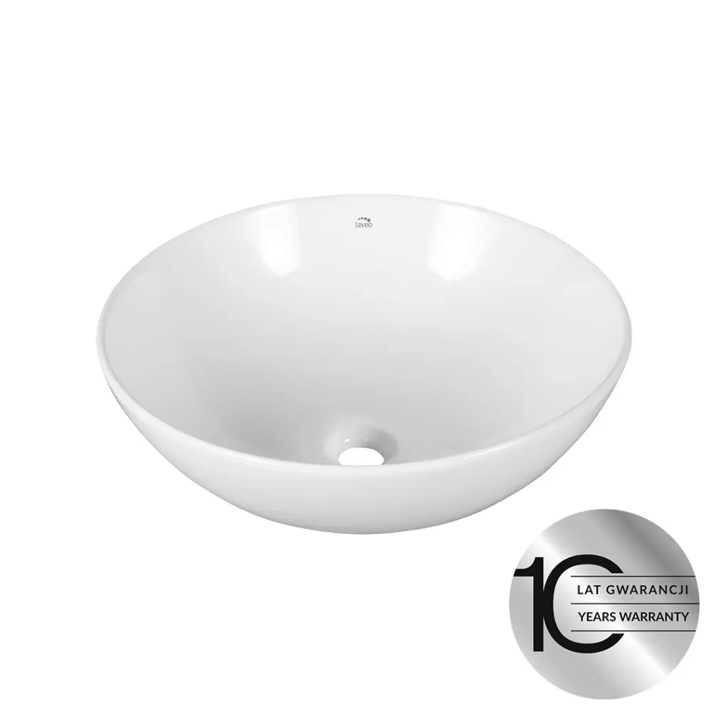 Laveo Umyvadlo na desku Sabi ø40 cm - VUS_6240, keramika, bílé