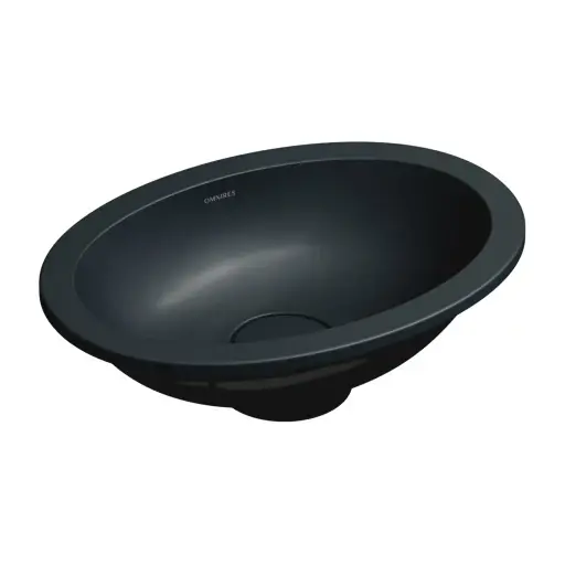 OMNIRES SHELL M+ podumyvadlo, 38 x 25 cm, černá láva matná, SHELL380UPBLV