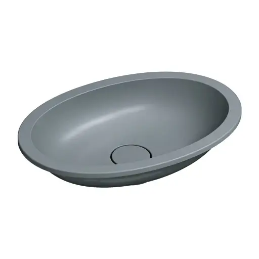 OMNIRES SHELL M+ podumyvadlo, 48 x 31 cm, šedá popelavá matná, SHELL480UPAG