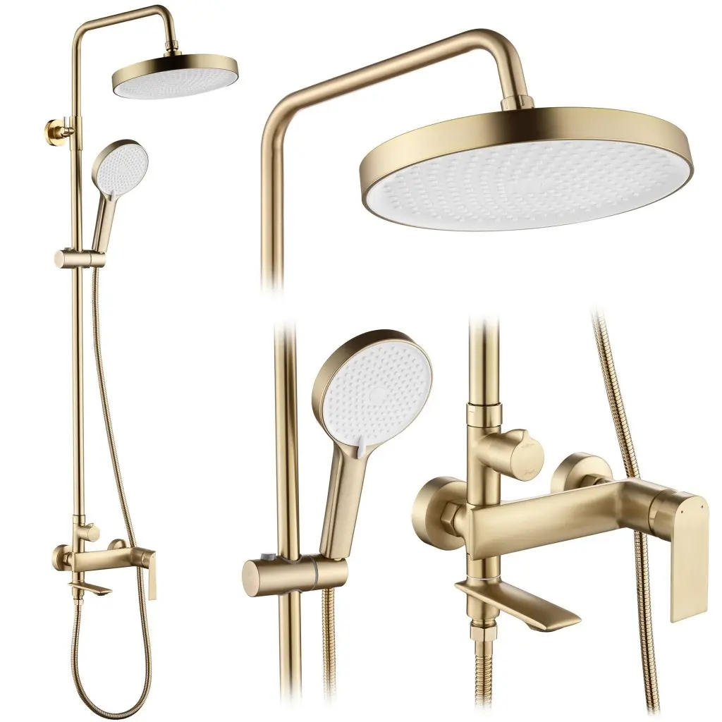 REA Sprchový set Veneta Brush Gold REA-P3003