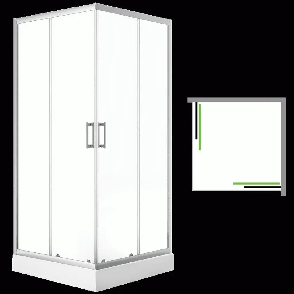 Laveo Desna čtvercový sprchový kout s vaničkou 80x80 cm JKDD086K
