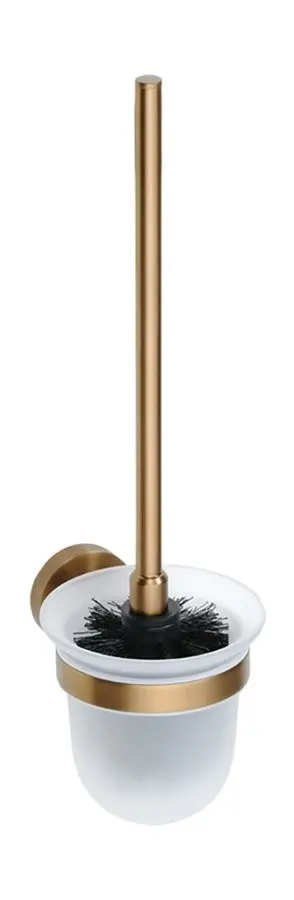 Sapho X-ROUND COPPER WC štětka závěsná, mléčné sklo, měď mat