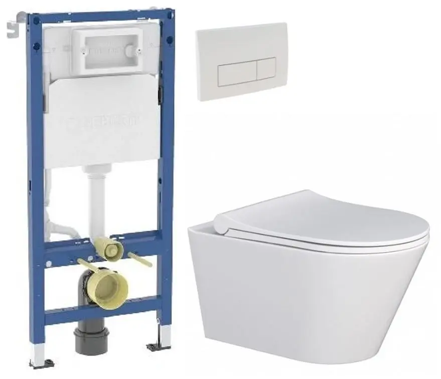 GEBERIT DuofixBasic s bílým tlačítkem DELTA51 + WC MYJOYS MY1 + SEDÁTKO 458.103.00.2 51BI MY1