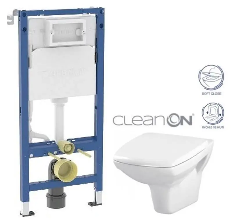 GEBERIT DuofixBasic bez tlačítka + WC CERSANIT CLEANON CARINA + SEDÁTKO 458.103.00.2 X CA2