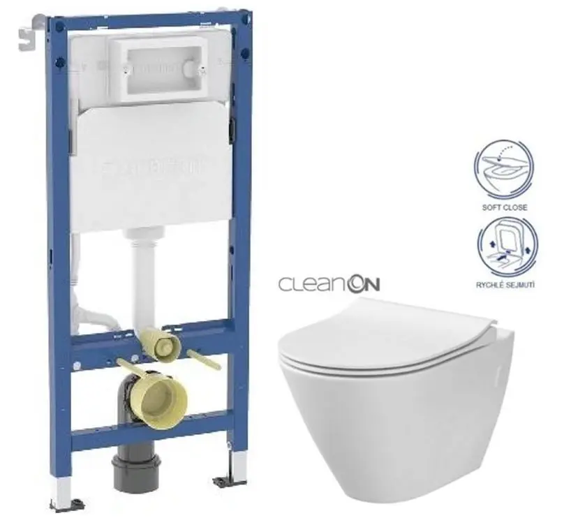 GEBERIT DuofixBasic bez tlačítka + WC CERSANIT CLEANON CITY 458.103.00.2 X CI1