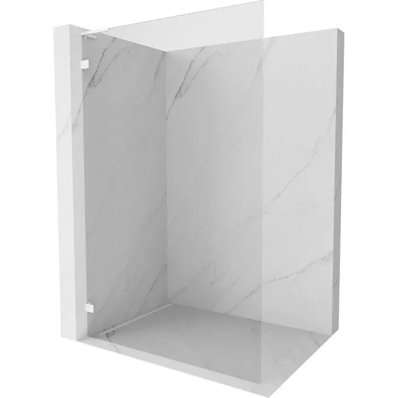 MEXEN/S Lunar L Sprchová zástěna WALK-IN levá 50 x 200, transparent 8 mm, bílá 830L-050-000-20-00-L