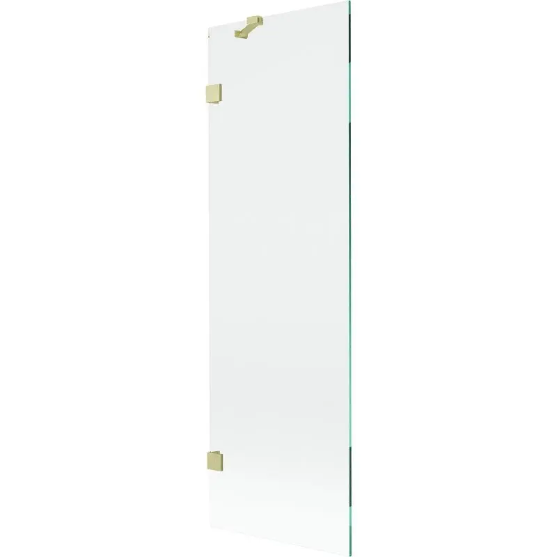 MEXEN/S Lunar vanová zástěna FIX 60 x 150, transparent, zlatá kartáčovaná 897-060-000-55-00