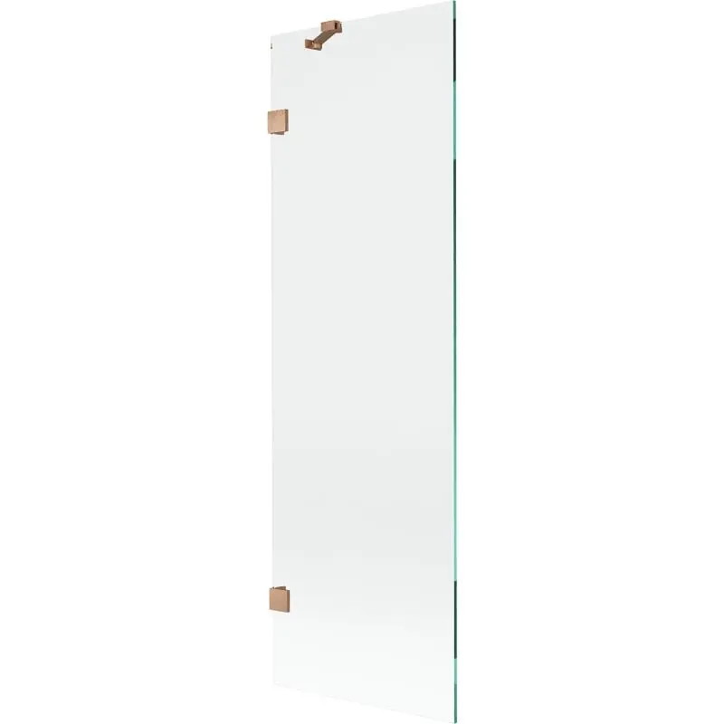 MEXEN/S Lunar vanová zástěna FIX 60 x 150, transparent, měď kartáčovaná 897-060-000-65-00