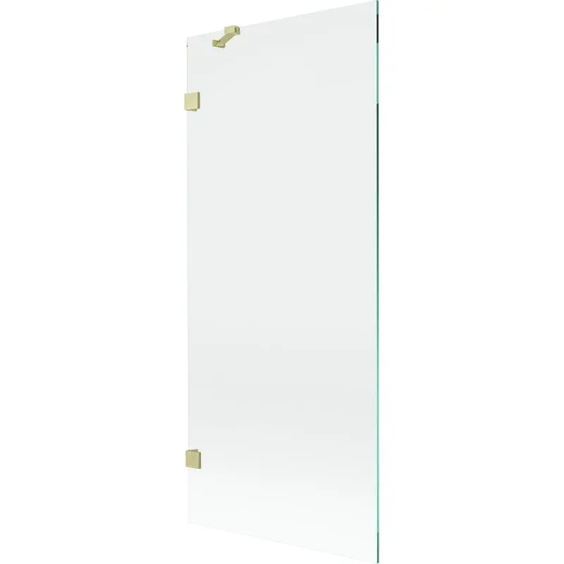 MEXEN/S Lunar vanová zástěna FIX 80 x 150, transparent, zlatá kartáčovaná 897-080-000-55-00