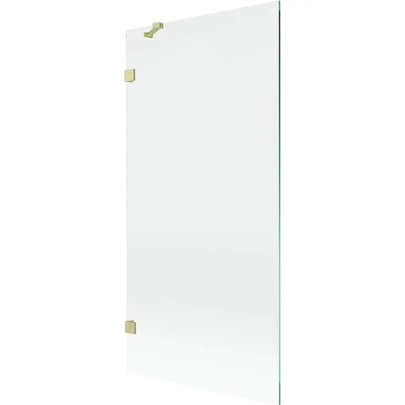 MEXEN/S Lunar vanová zástěna FIX 90 x 150, transparent, zlatá kartáčovaná 897-090-000-55-00
