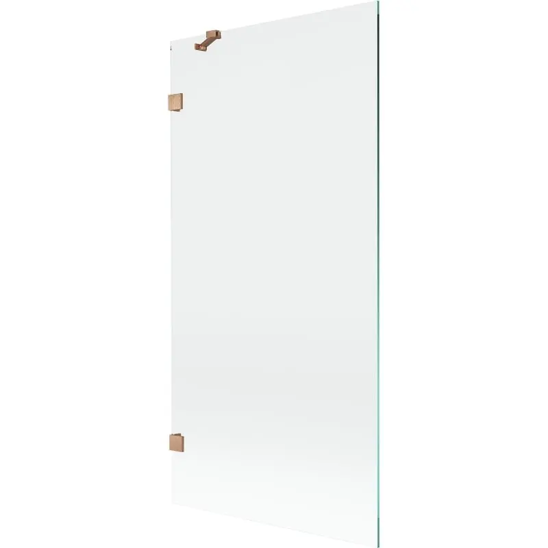 MEXEN/S Lunar vanová zástěna FIX 90 x 150, transparent, měď kartáčovaná 897-090-000-65-00