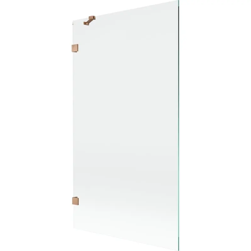 MEXEN/S Lunar vanová zástěna FIX 100 x 150, transparent, měď kartáčovaná 897-100-000-65-00