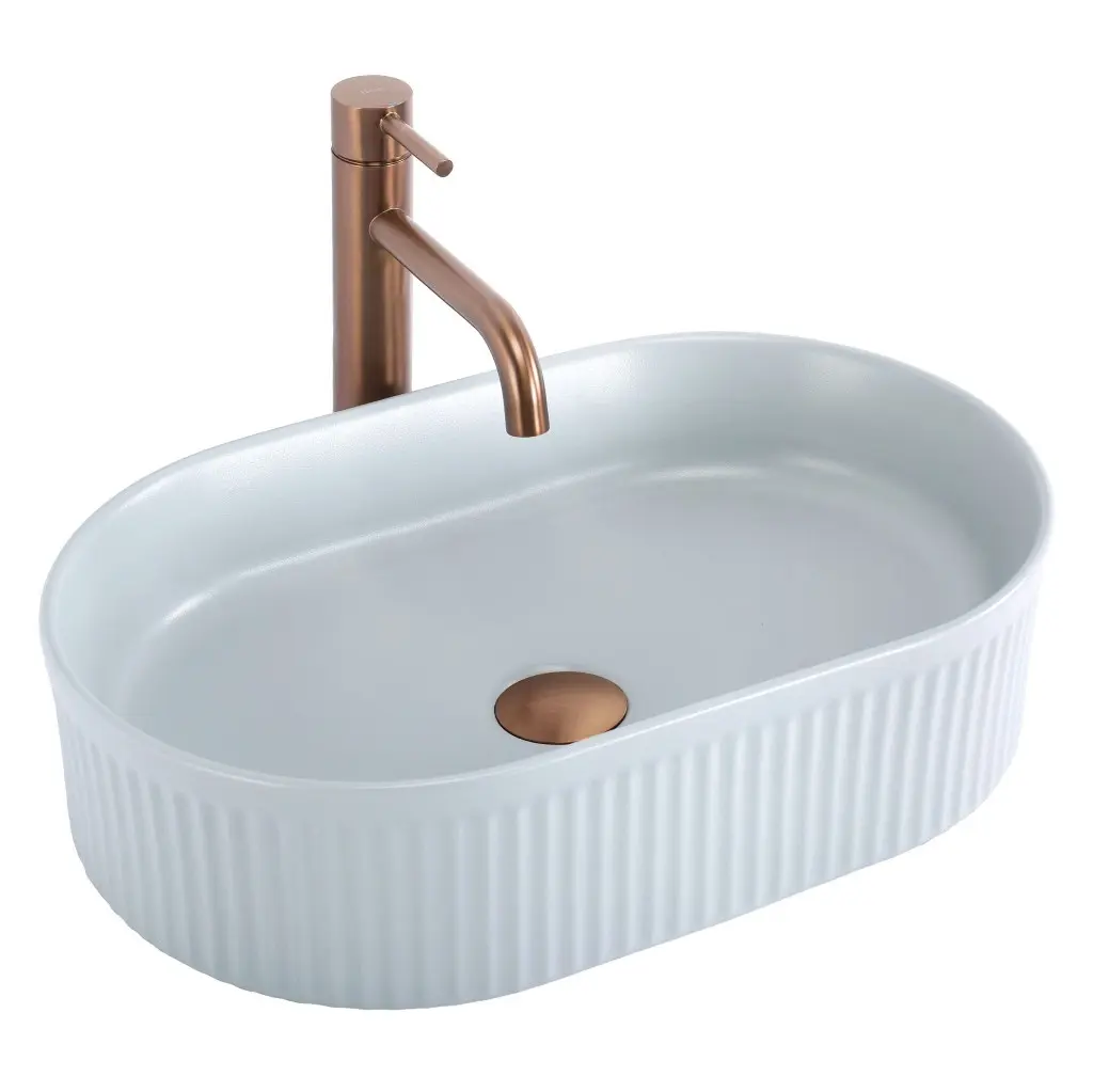 Keramické umyvadlo na desku REA VANDA Baby Blue mat