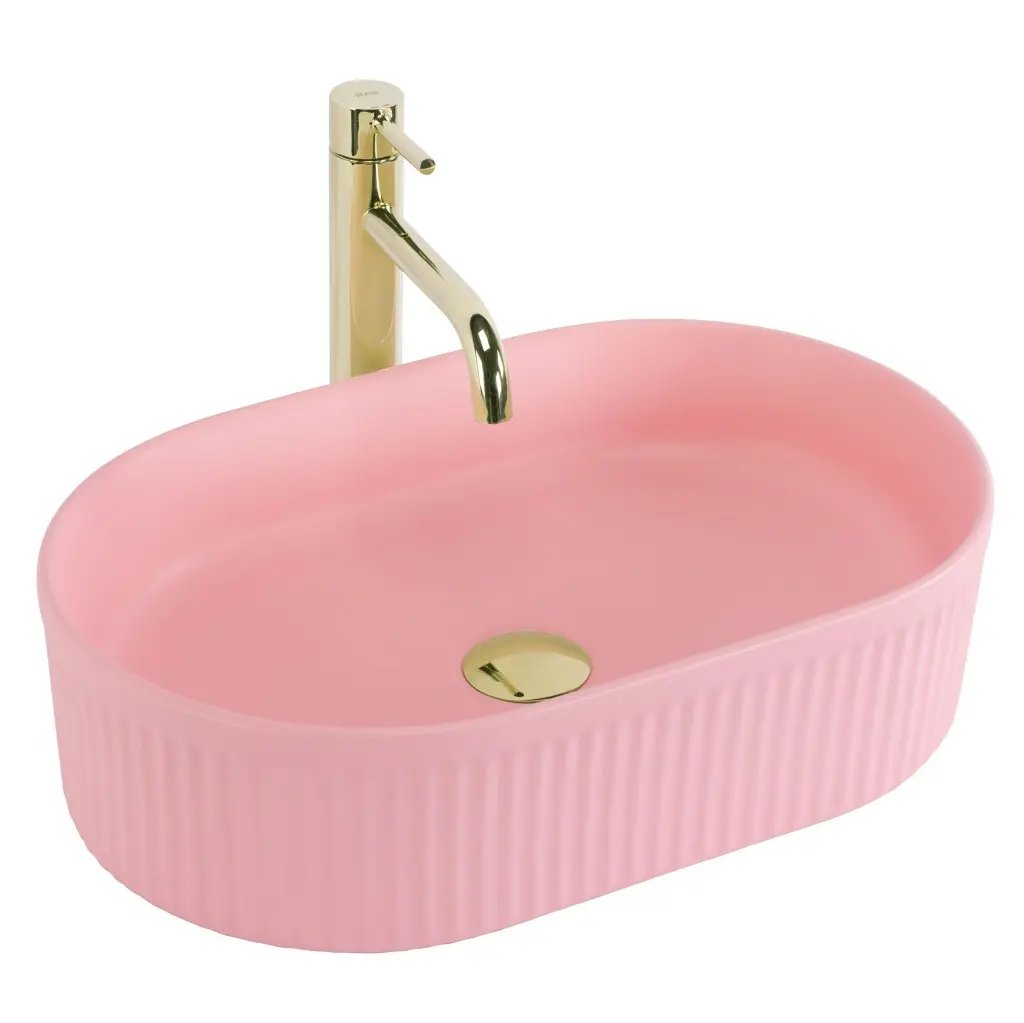 Keramické umyvadlo na desku REA VANDA Bubble Gum mat