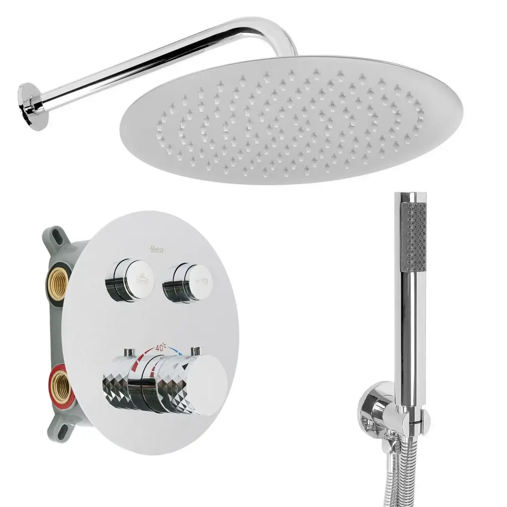 REA Podomítková sprchová sada Lungo Diamond Chrom + BOX REA-P6967