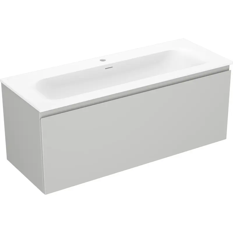 MEXEN/S Orio koupelnová skříňka 120 cm s umyvadlem Vela, 1 šuplík, šedá mat/bílá mat 91A10-12047-1-BF62-W23M01