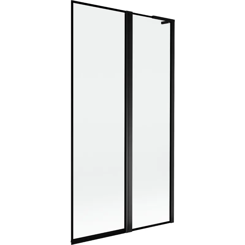 MEXEN/S Mist L vanová zástěna 2-křídlová pravá 100 x 150, černá okraj, černá 8A9L-100-011-70-70-P