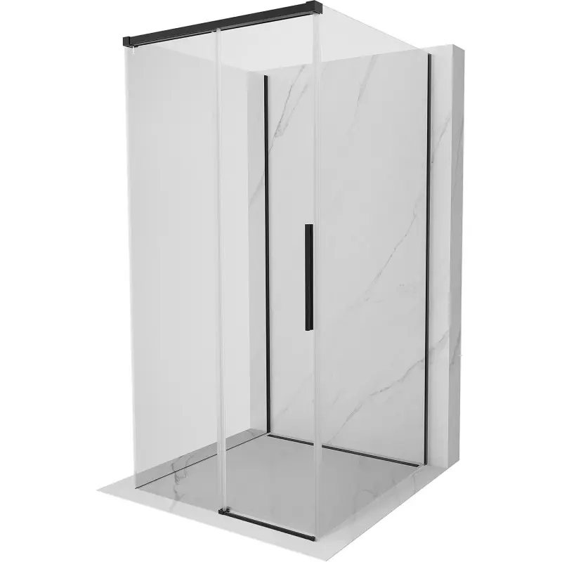 MEXEN/S Rox-3S sprchový kout 3 stěnný , posuvný 95 x 95, transparent, černá 8C2-095-095-70-00-3S