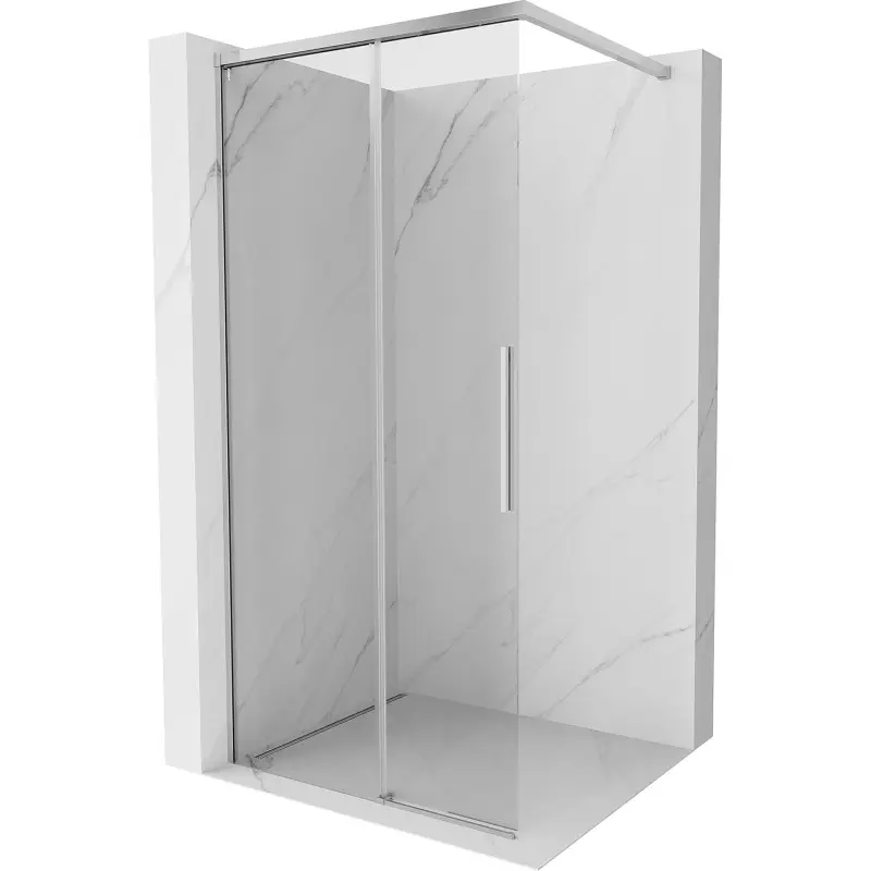 MEXEN/S Rox Sprchová zástěna WALK-IN 100 x 200, transparent 8 mm, chrom 8C2-100-003-01-00