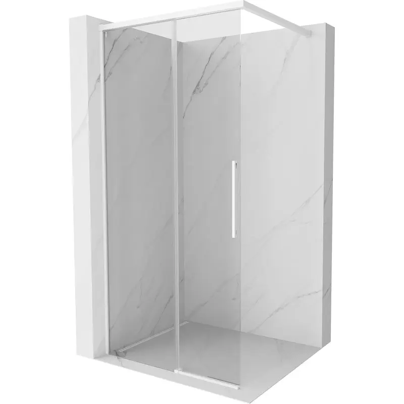 MEXEN/S Rox Sprchová zástěna WALK-IN 100 x 200, transparent 8 mm, bílá 8C2-100-003-20-00