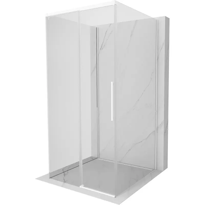 MEXEN/S Rox-3S sprchový kout 3 stěnný , posuvný 100 x 100, transparent, bílá 8C2-100-100-20-00-3S