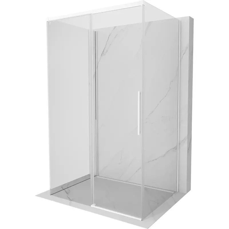 MEXEN/S Rox-3S sprchový kout 3 stěnný , posuvný 125 x 90, transparent, bílá 8C2-125-090-20-00-3S