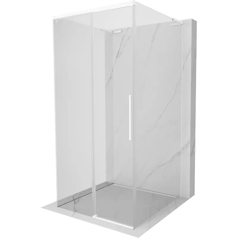 MEXEN/S Rox-3S L sprchový kout 3 stěnný , posuvný 100 x 100, transparent, bílá 8C2L-100-100-20-00-3S