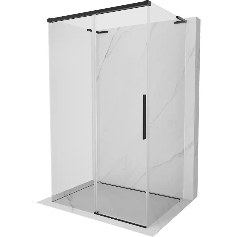 MEXEN/S Rox-3S L sprchový kout 3 stěnný , posuvný 100 x 110, transparent, černá 8C2L-100-110-70-00-3S