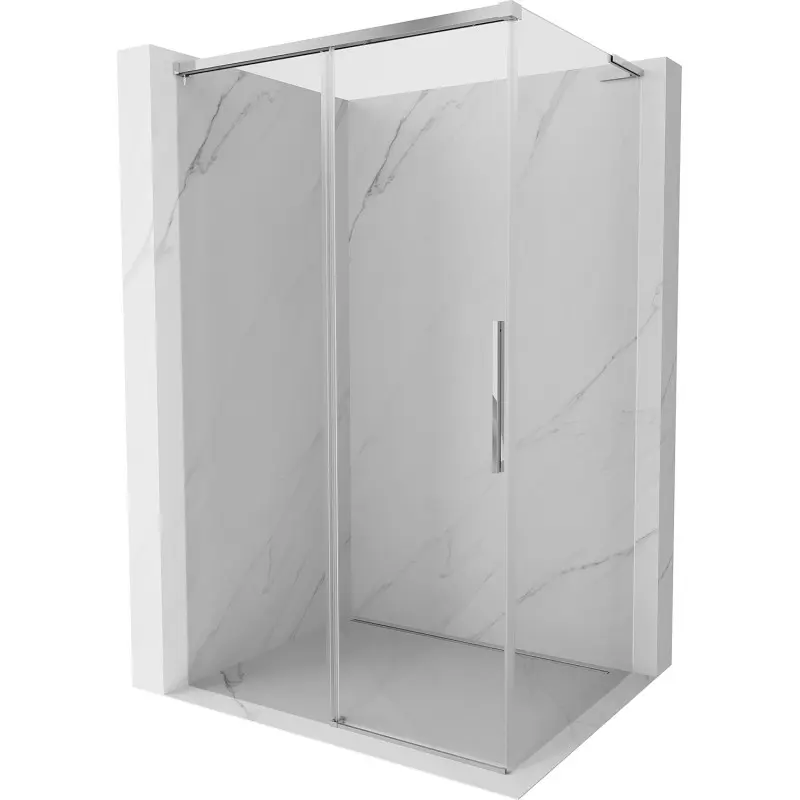 MEXEN/S Rox L sprchový kout posuvný 120 x 70, transparent, chrom 8C2L-120-070-01-00