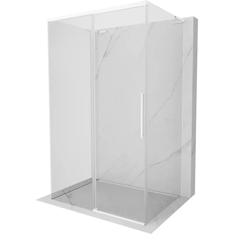 MEXEN/S Rox-3S L sprchový kout 3 stěnný , posuvný 160 x 70, transparent, bílá 8C2L-160-070-20-00-3S
