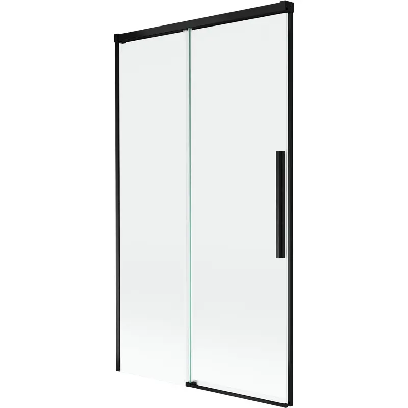 MEXEN/S Rox vanová zástěna 2-křídlová posuvná 100 x 150, transparent, černá 8C9-100-001-70-00
