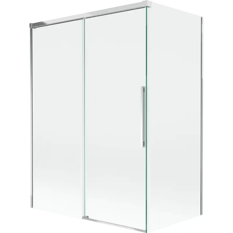 MEXEN/S Rox vanová zástěna 2-křídlová posuvná 120 + 70 x 150, transparent, chrom 8C9-120-070-01-00