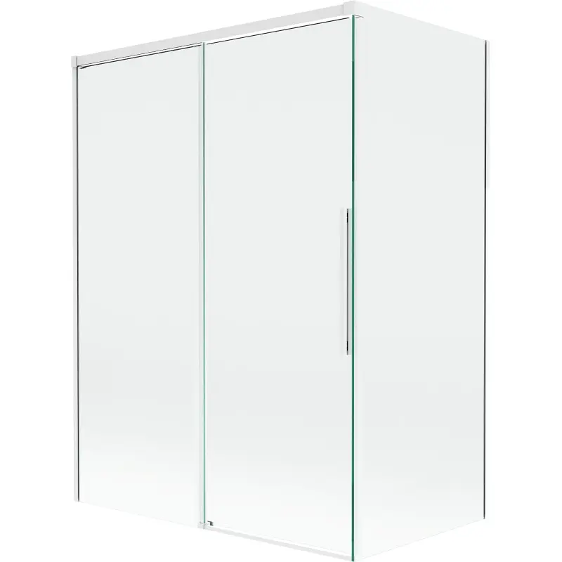 MEXEN/S Rox vanová zástěna 2-křídlová posuvná 120 + 70 x 150, transparent, bílá 8C9-120-070-20-00