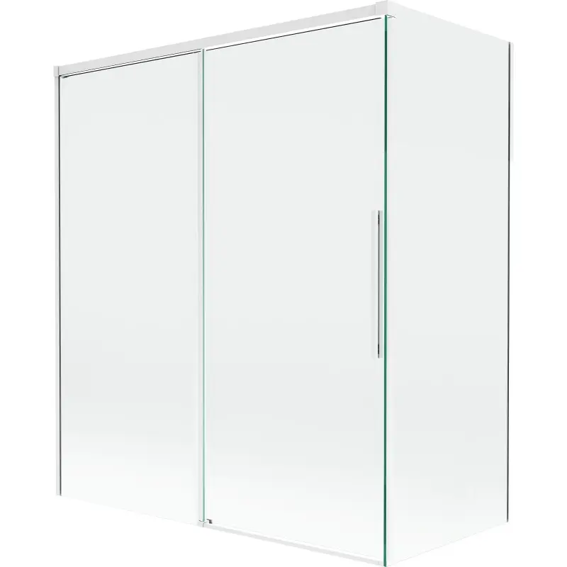 MEXEN/S Rox vanová zástěna 2-křídlová posuvná 140 + 70 x 150, transparent, bílá 8C9-140-070-20-00