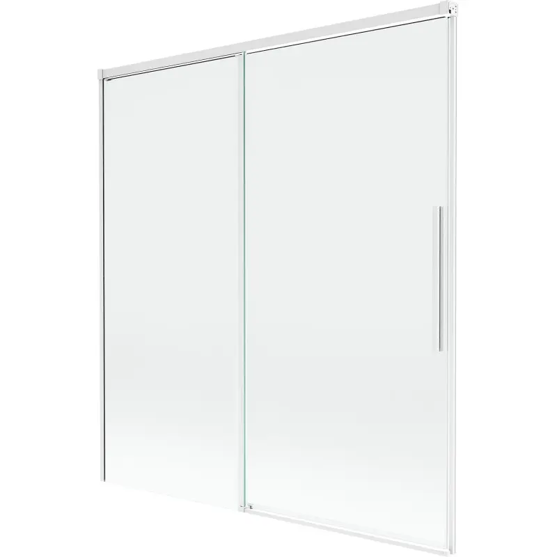 MEXEN/S Rox vanová zástěna 2-křídlová posuvná 150 x 150, transparent, bílá 8C9-150-001-20-00