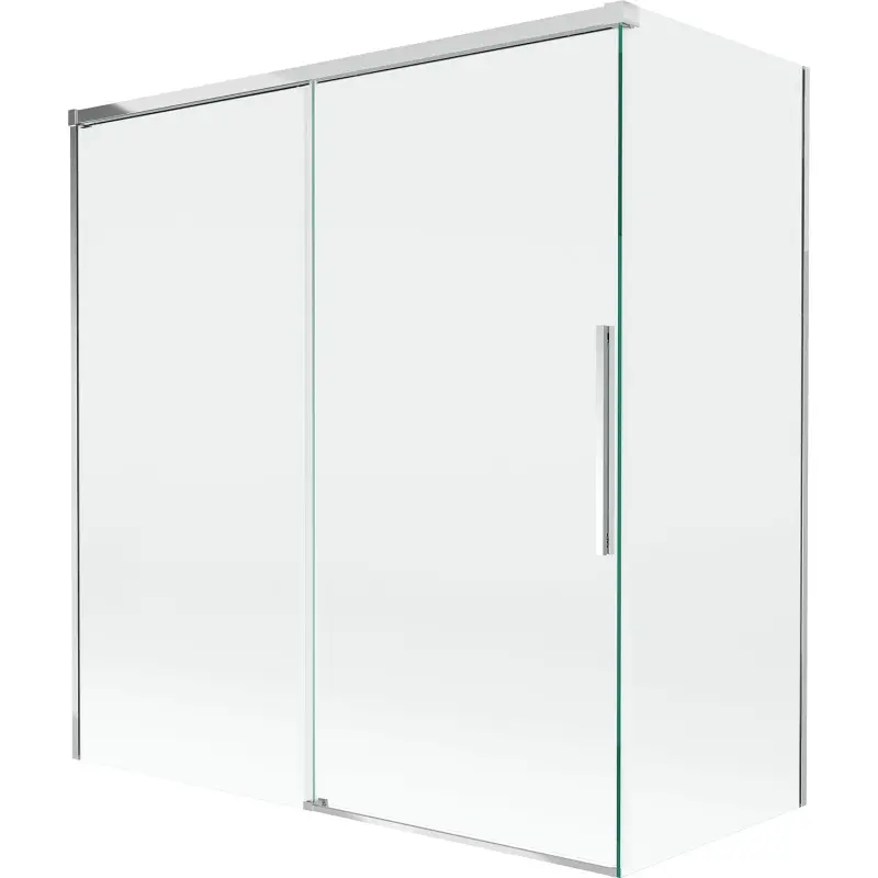 MEXEN/S Rox vanová zástěna 2-křídlová posuvná 150 + 70 x 150, transparent, chrom 8C9-150-070-01-00