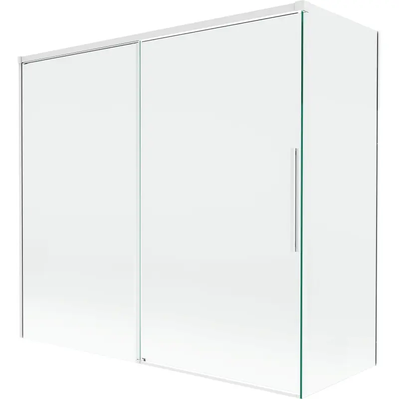 MEXEN/S Rox vanová zástěna 2-křídlová posuvná 170 + 75 x 150, transparent, bílá 8C9-170-075-20-00