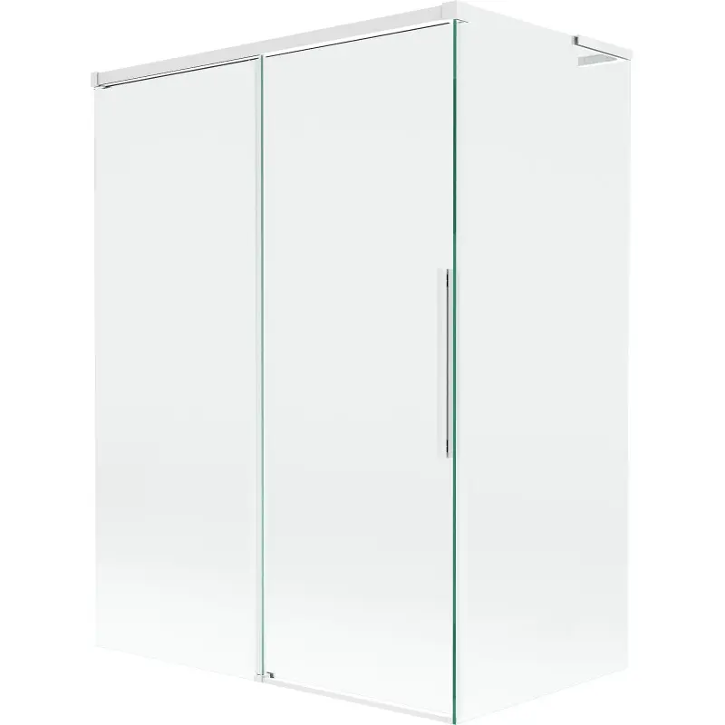 MEXEN/S Rox L vanová zástěna 2-křídlová posuvná 120 + 70 x 150, transparent, bílá 8C9L-120-070-20-00