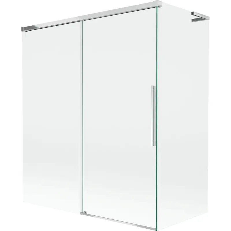 MEXEN/S Rox L vanová zástěna 2-křídlová posuvná 140 + 70 x 150, transparent, chrom 8C9L-140-070-01-00