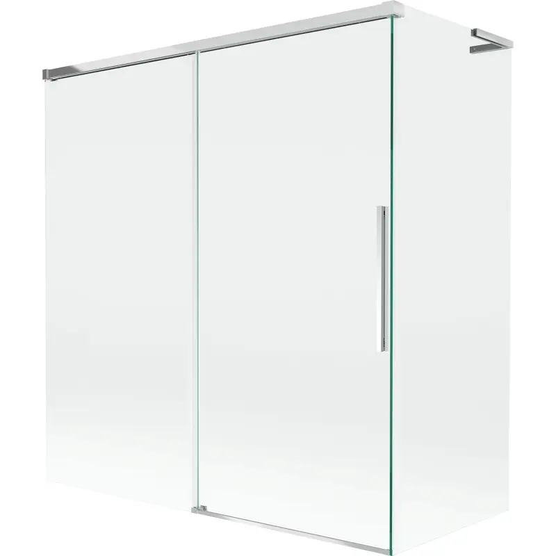 MEXEN/S Rox L vanová zástěna 2-křídlová posuvná 150 + 70 x 150, transparent, chrom 8C9L-150-070-01-00