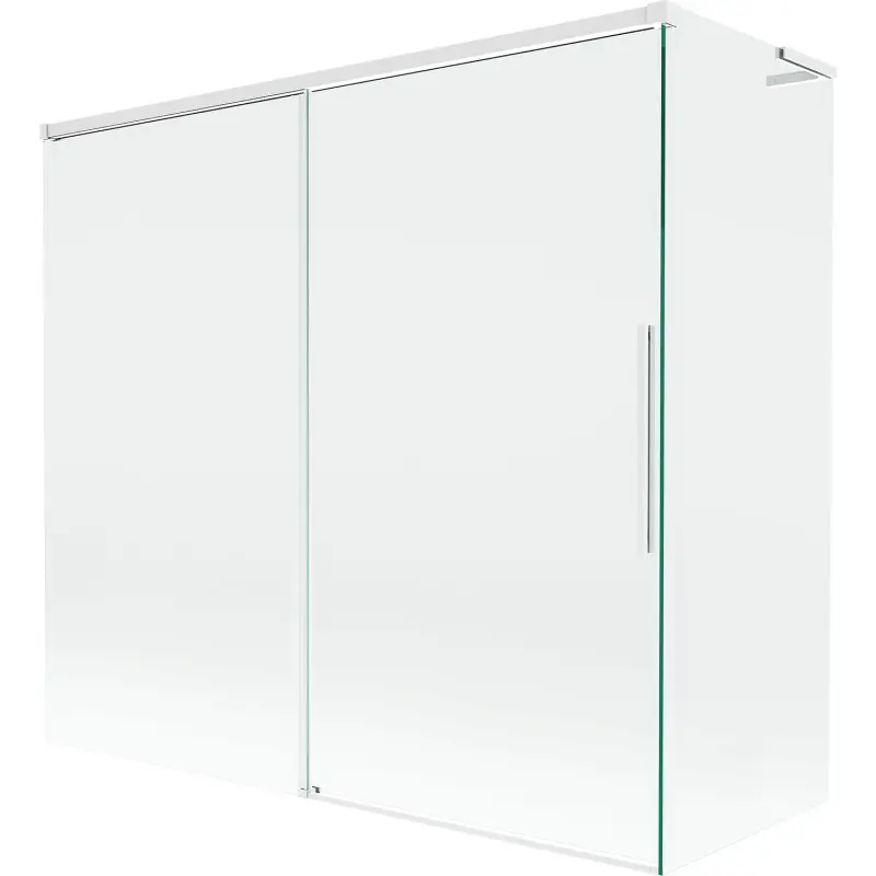 MEXEN/S Rox L vanová zástěna 2-křídlová posuvná 170 + 80 x 150, transparent, bílá 8C9L-170-080-20-00