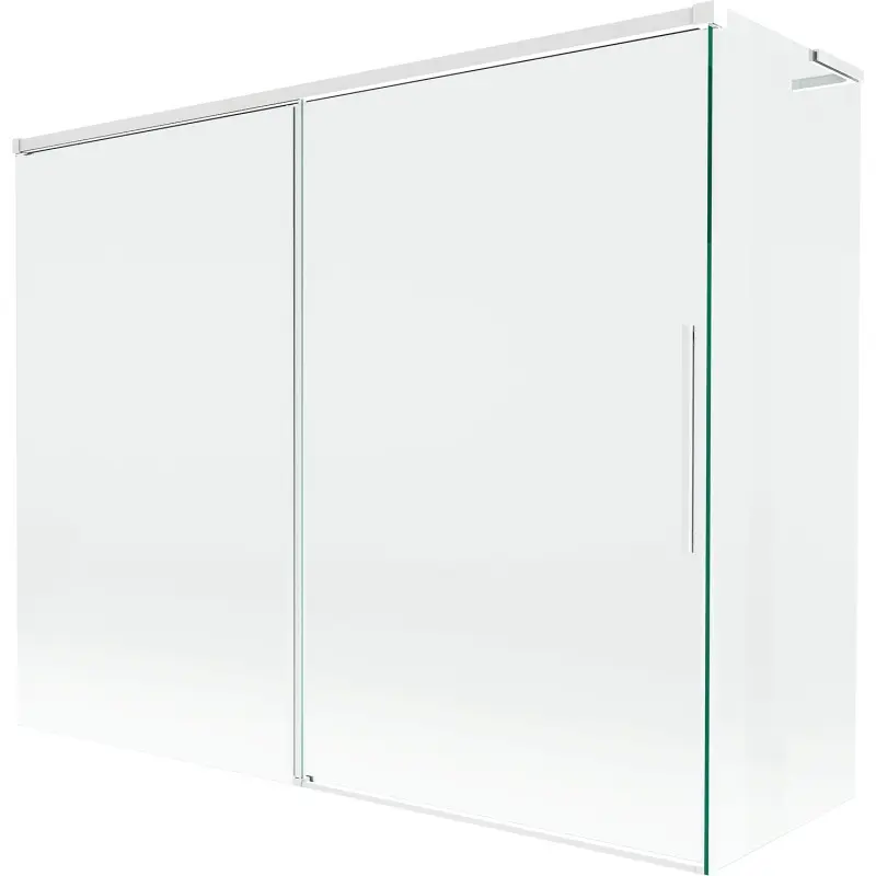 MEXEN/S Rox L vanová zástěna 2-křídlová posuvná 190 + 90 x 150, transparent, bílá 8C9L-190-090-20-00
