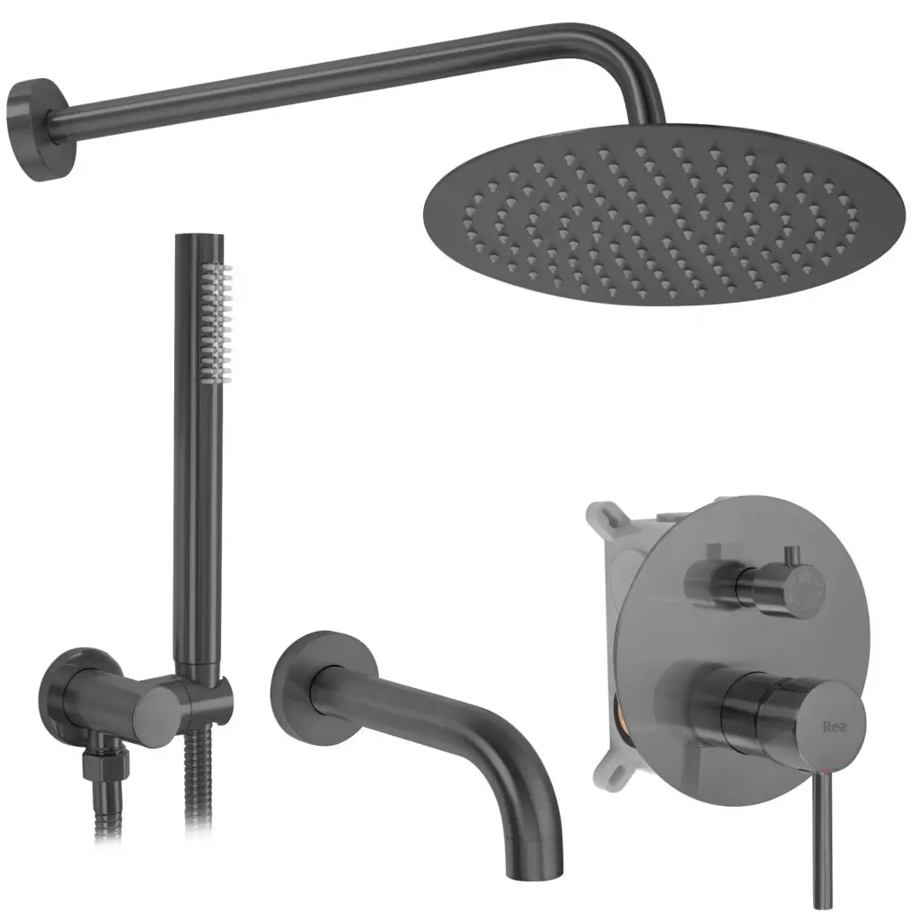 REA Podomítková vana-sprchová sada Lungo Titan  + BOX REA-P6380