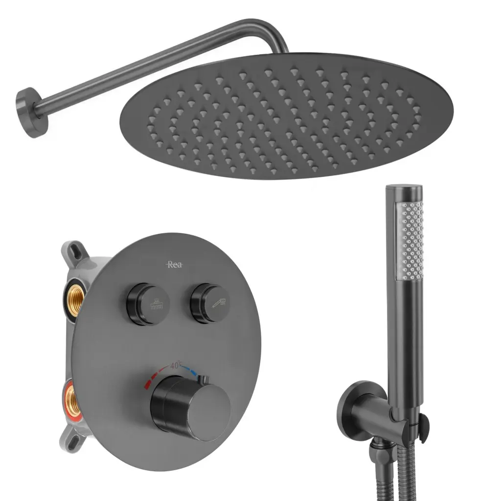 REA Podomítková sprchová sada Lungo Titan + BOX REA-P6385